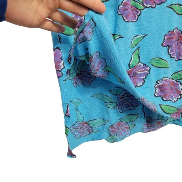 Fresh Produce Floral Print Top Art To Wear XS ALCHRST Made in USA 605 - Picture 7 of 11